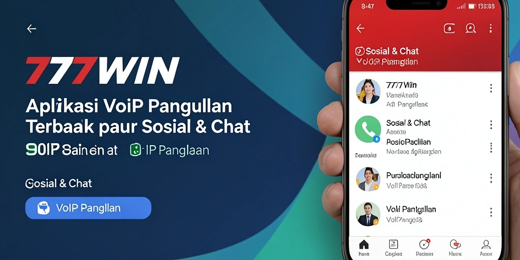 Tampilan antarmuka 777WIN dengan fitur VoIP Panggilan.