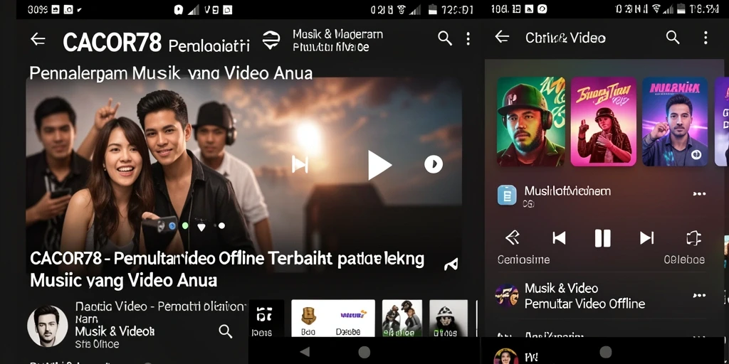 Tampilan antarmuka CACOR78 yang bersih dan fungsional untuk Pemutar Video Offline.
